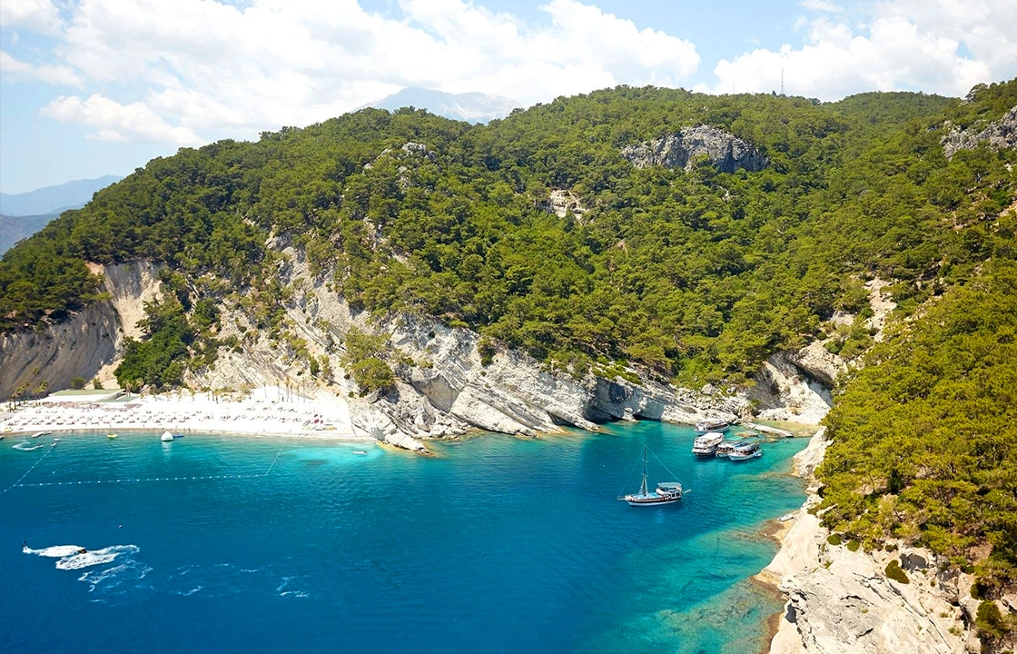 Kiriş Bay, Kemer Phaselis yacht tour route